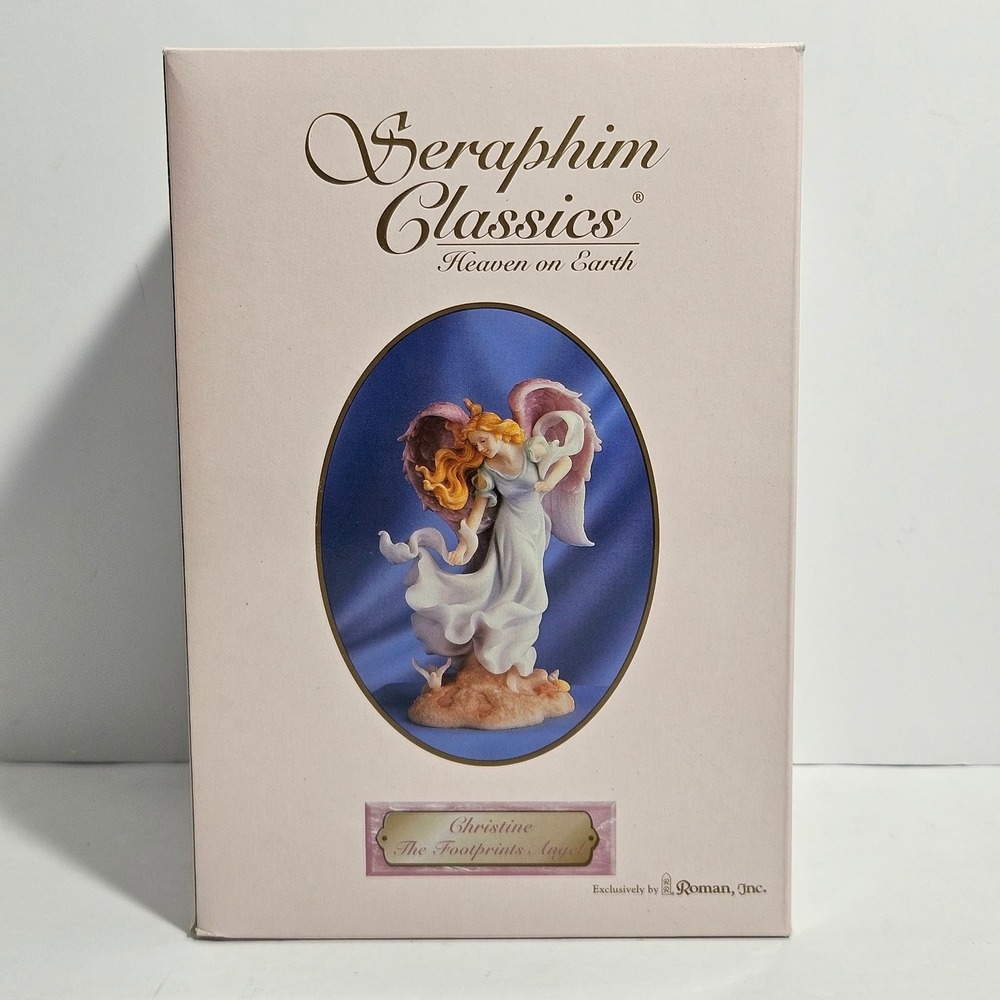 Seraphim Classics Christine The Footprints Angel Figurine Roman Inc 84384 NIB